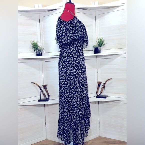 Misa Los Angeles Talya Black Floral Ruffled Dress XS - Picture 5 of 7